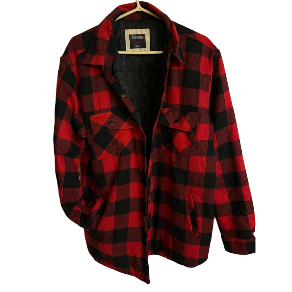 EUC Size large Toughguy quilted polyester fleece lumber jacket